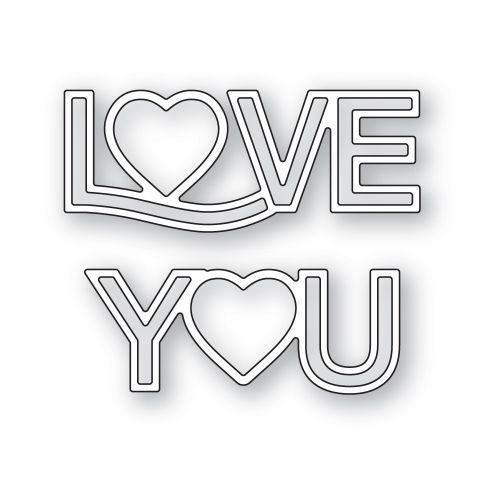 Memory Box - Love You Gallery Script craft die 