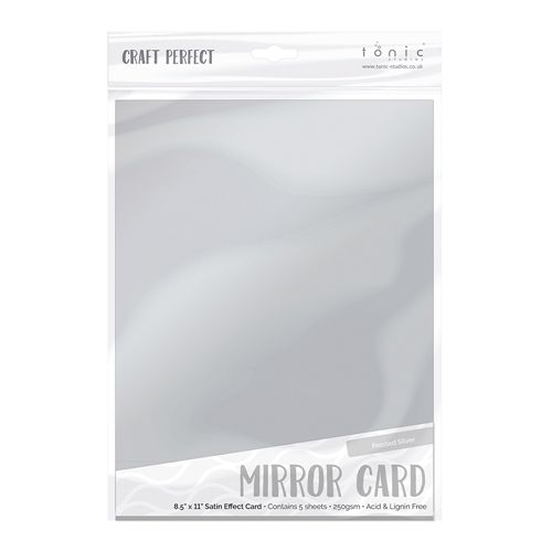 Craft Perfect Frosted Silver Mirror Card