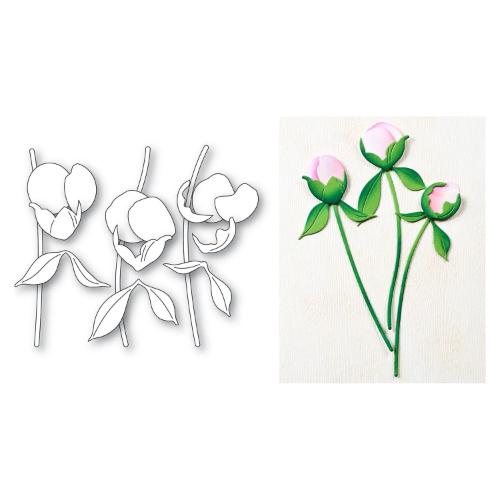Memory Box - Peony Bud Stems craft die