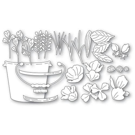 Memory Box - Garden Pail Bouquet craft die