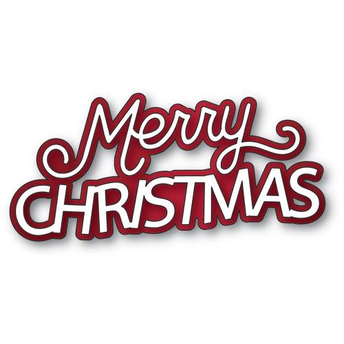 Memory Box - Merry Christmas Celebration Script craft die