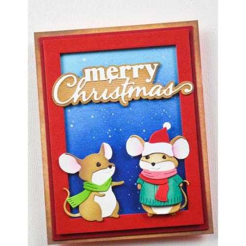 Memory Box - Merry Christmas Stylish Script craft die