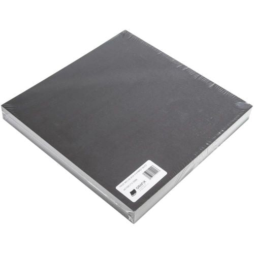Grafix Medium Weight Chipboard Sheets 12"X12" Black (1 sheet) - Postage as per Actual
