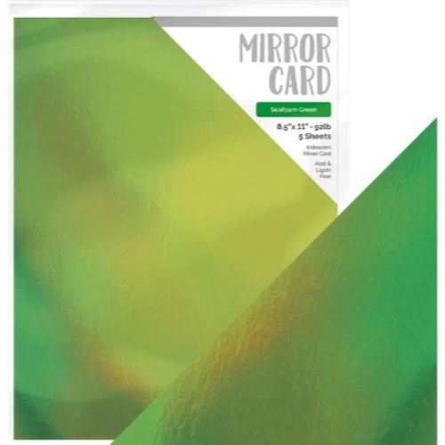 Craft Perfect - Iridescent Mirror Card - Seafoam Green