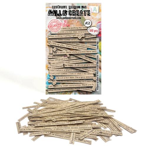Aall and Create A6 Ephemera Die-Cuts - Comic Tags (AALL-EP-052)