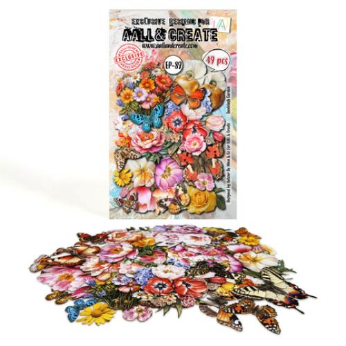 Aall and Create Meadow Bloom A6 Ephemera Die-Cuts Sunblush Garden (AALL-EP-089)