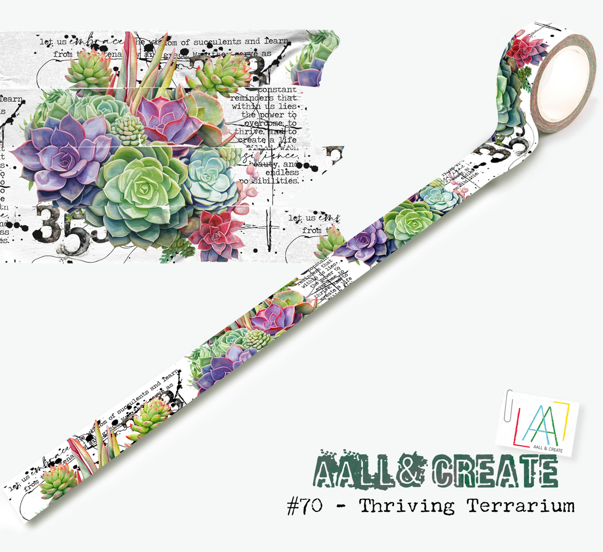 Aall and Create Washi Tape Thriving Terrarium (MT070)