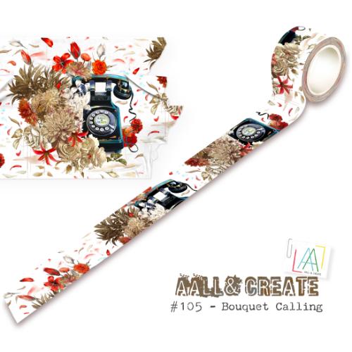 Aall and Create Washi Tape 25mm 10m Bouquet Calling