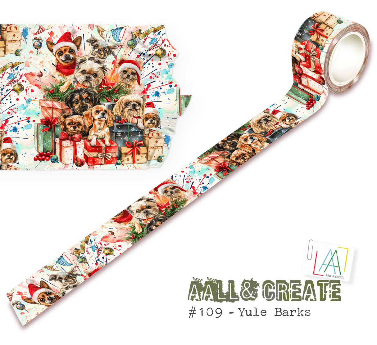 Aall and Create Washi Tape 25mm 10m Yule Barks (MT-109)