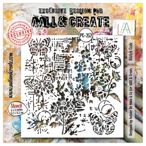 Aall and Create Petal Cipher 6x6 Inch Stencil Blotch Code (AALL-PC-252)