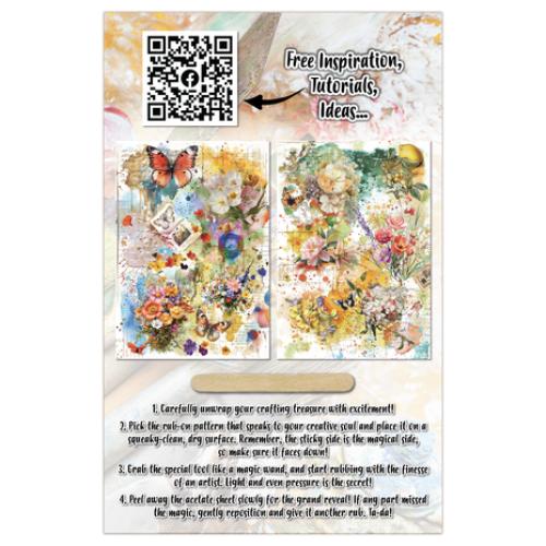 Aall and Create Radiant Florals A5 Rub-Ons Citrus Kissed Meadows (AALL-RO-022)