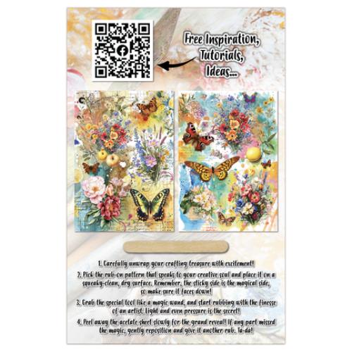 Aall and Create Radiant Florals A5 Rub-Ons Zesty Blossoms (AALL-RO-024)