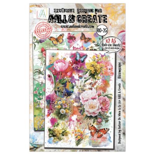 Aall and Create Radiant Florals A5 Rub-Ons Bloomscape (AALL-RO-025)