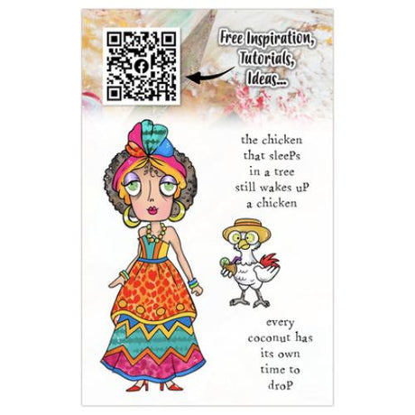 Aall and Create A Year in Bloom A7 Stamp Set Island Queen Dee (AALL-TP-1277)