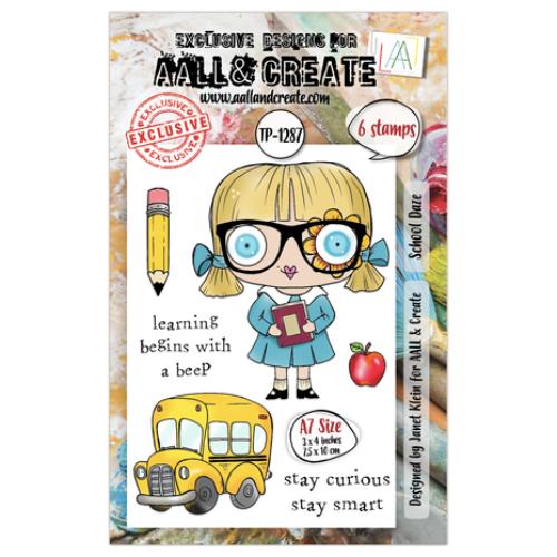 Aall and Create A Year in Bloom A7 Stamp Set School Daze (AALL-TP-1287)
