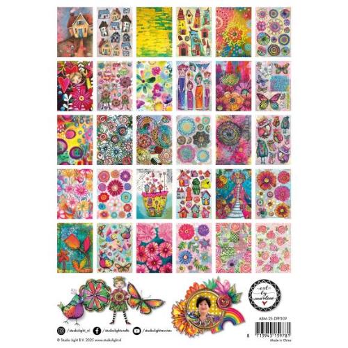 Art By Marlene Color Addict A4 Cut And Paste Block - Mixed Media/Art Journaling/Collage (ABM-25-DPP309) - Postage as per actual