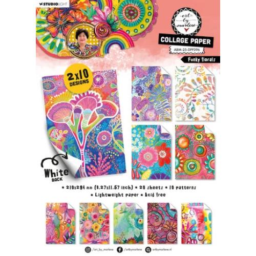 Art By Marlene Funky Florals A4 Collage Paper (ABM-25-DPP396)