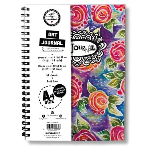 Art By Marlene Art Journal A4 Size - Smooth Mixed Media Paper (ABM-25-JOUR19) - Postage as per actual