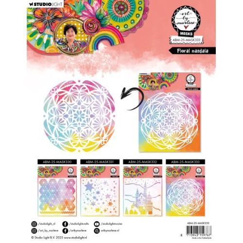 Art By Marlene Floral Mandala Mask (ABM-25-MASK333)