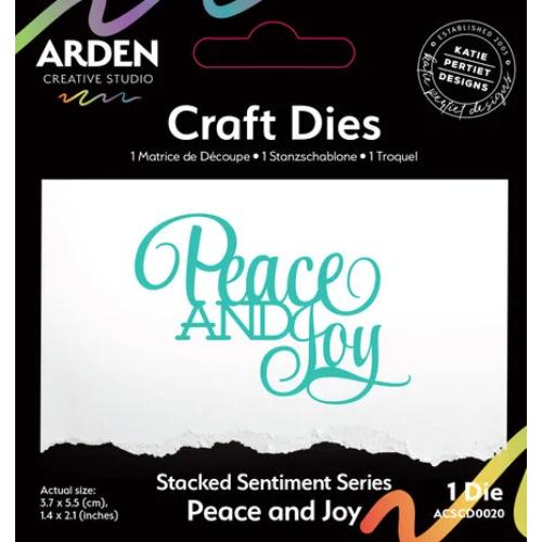 Arden Creative Studio Sentiment Series Craft Die Stacked Peace and Joy (ACSCD0020)
