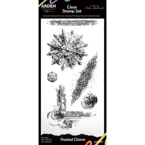Arden Creative Studio Frosted Charm 4x8 Inch Clear Stamp Set (ACSCS0011)