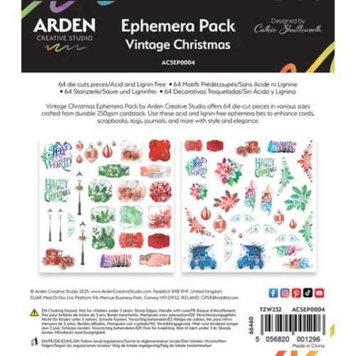 Arden Creative Studio Vintage Christmas Ephemera Pack (64pcs) (ACSEP0004)