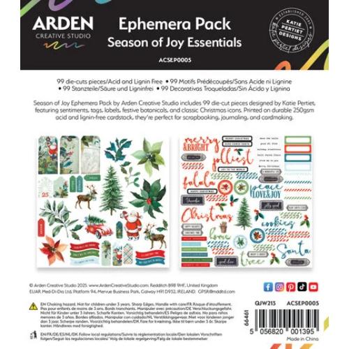 Arden Creative Studio Season of Joy Essentials Ephemera Pack (99pcs) (ACSEP0005)