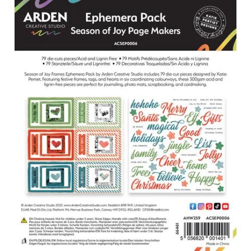 Arden Creative Studio Season of Joy Page Makers Ephemera Pack (79pcs) (ACSEP0006)