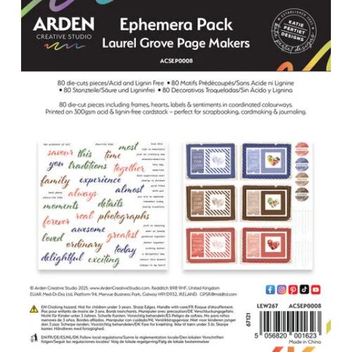 Arden Creative Studio Laurel Grove Page Makers Ephemera Pack (80pcs) (ACSEP0008)
