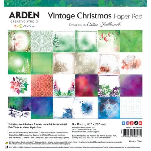 Arden Creative Studio Vintage Christmas 8x8 Inch Paper Pad (ACSPP0008)