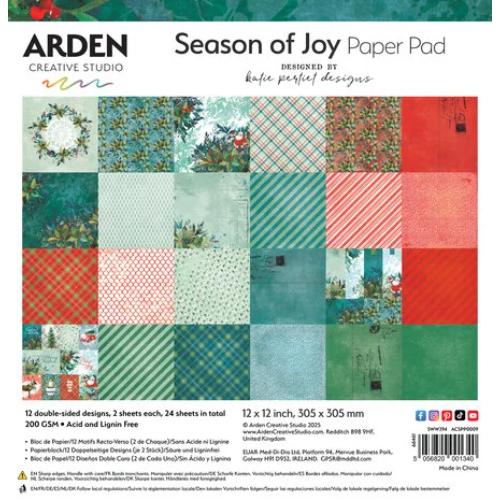 Arden Creative Studio Season of Joy 12x12 Inch Paper Pad (ACSPP0009) - Postage as per Actual