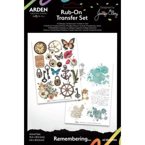 Arden Creative Studio Remembering - 6x8 Inch Rub-On Transfer Set (ACSRO0006)