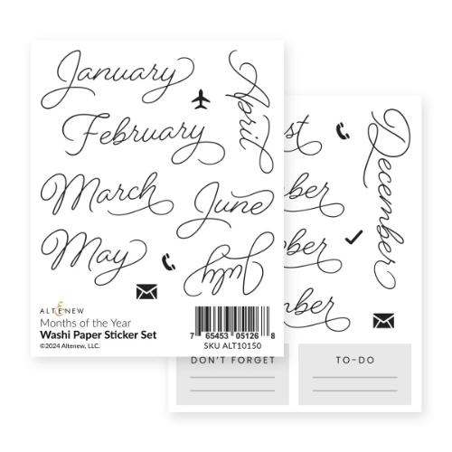 Altenew - Months of the Year Washi Paper Sticker Set