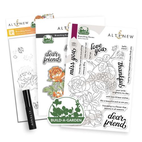 Altenew - Build-A-Garden: Branching Roses & Add-on Die Bundle - Postage as per actual