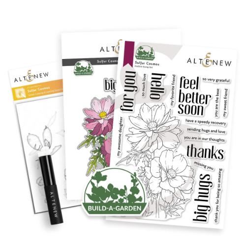 Altenew - Build-A-Garden: Sulfur Cosmos & Add-on Die Bundle - Postage as per actual