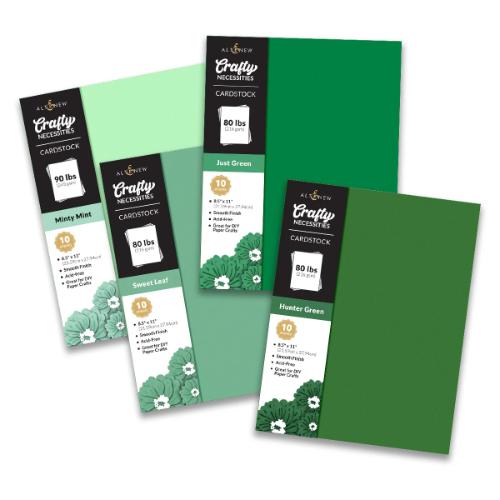 Altenew - Crafty Necessities Cardstock Bundle - Green Meadows - Postage as per Actual