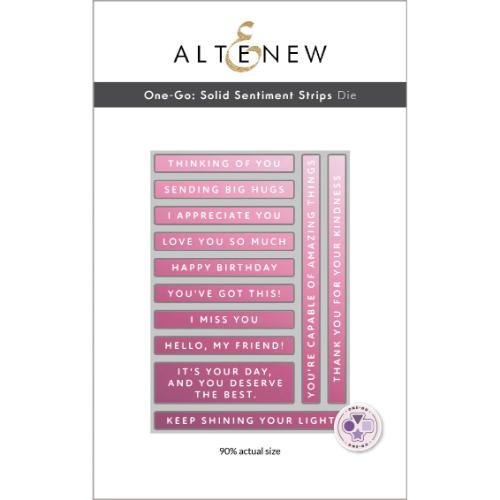 Altenew - One-Go: Solid Sentiment Strips - Die Set