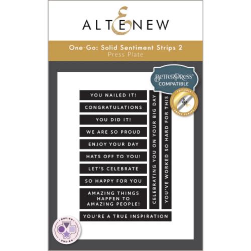 Altenew - One-Go: Solid Sentiment Strips 2 Press Plate (Celebration Edition)