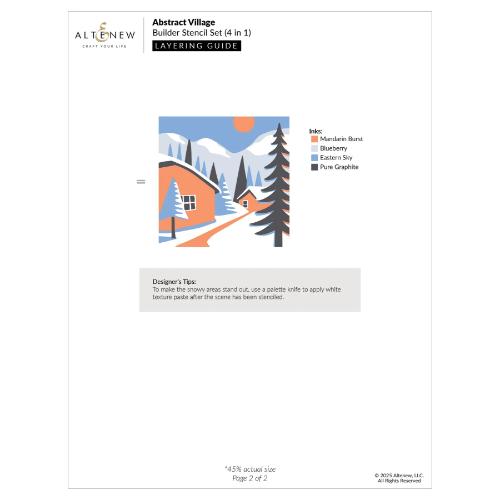 Altenew - Abstract Village Builder Stencil Set (4 in 1)