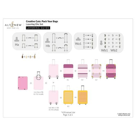 Altenew - Creative Cuts: Pack Your Bags Layering Die Set