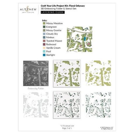 Altenew - Craft Your Life Project Kit: Floral Odyssey & Add-on Die Bundle - Postage as per Actual