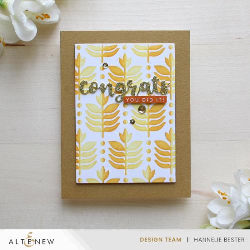 Altenew - Deco Leaves Background Stencil