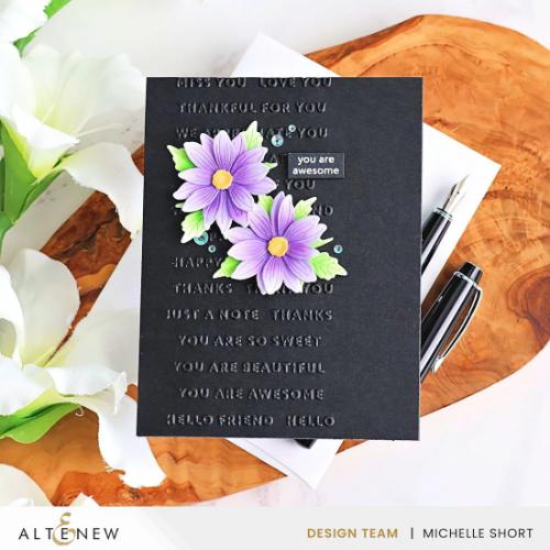 Altenew - Mini Sentiments 3D Embossing folder