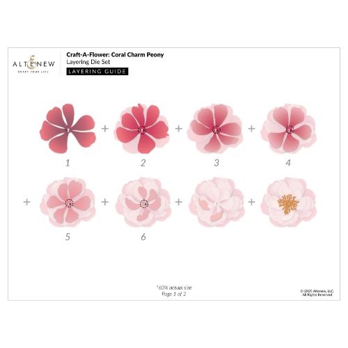 Altenew - Craft-A-Flower: Coral Charm Peony Layering Die Set