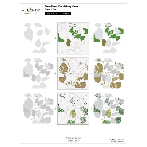 Altenew - Stencil Art: Flourishing Vines Layering Stencil Set (6 in 1)