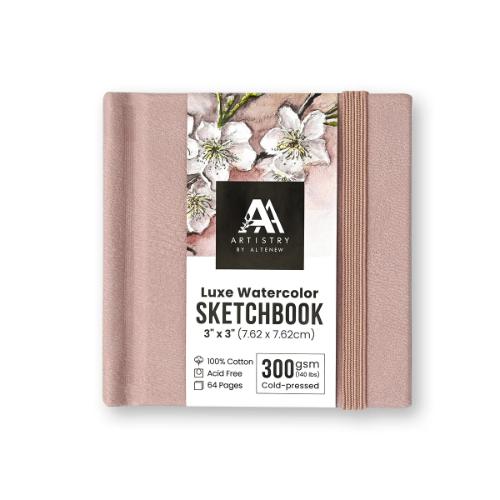 Altenew - Luxe Watercolor Sketchbook - 3"x 3", 300 gsm