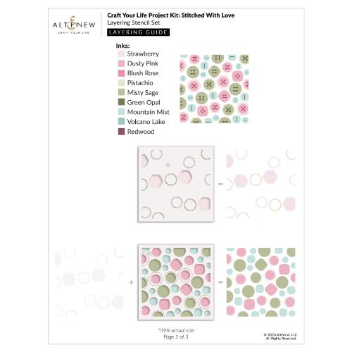 Altenew - Craft Your Life Project Kit: Stitched With Love & Add-On Die Bundle - Postage as per Actual