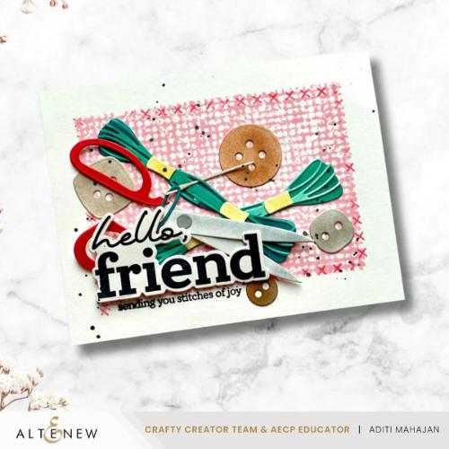 Altenew - Craft Your Life Project Kit: Stitched With Love & Add-On Die Bundle - Postage as per Actual