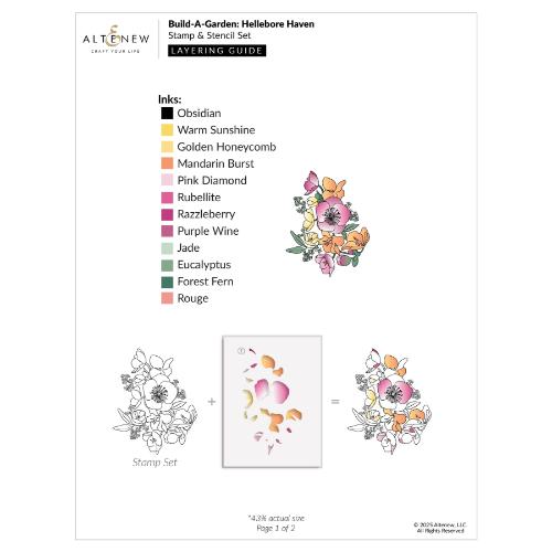 Altenew - Build-A-Garden: Hellebore Haven & Add-on Embossing Folder Bundle - Postage as per Actual