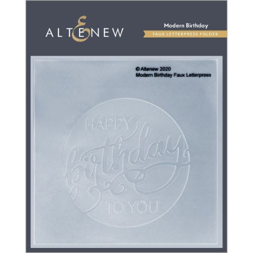 Altenew - Modern Birthday Faux Letterpress Debossing Folder